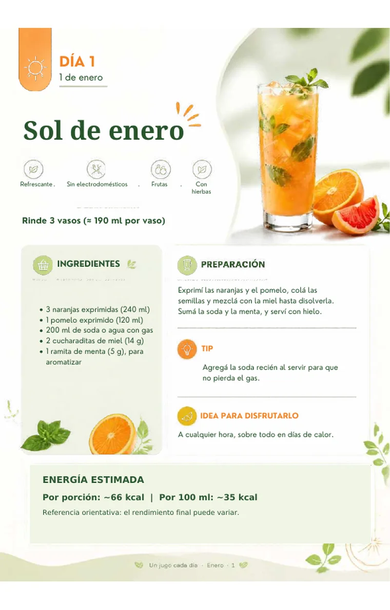 Página del 1 de enero: Sol de enero
